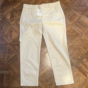 NWT Zara ivory faux leather pants